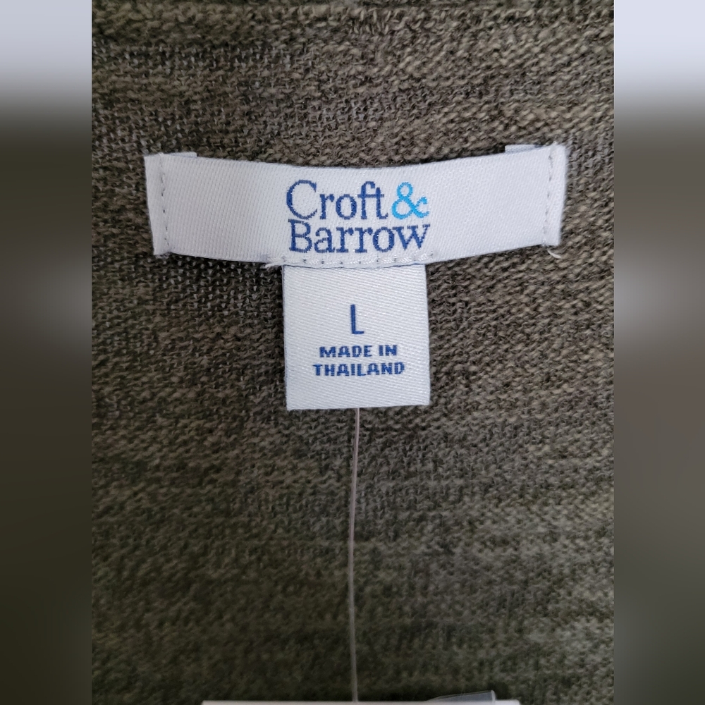 NWT Croft & Barrow Short Sleeve Cardigan Size L - Picture 2 of 5